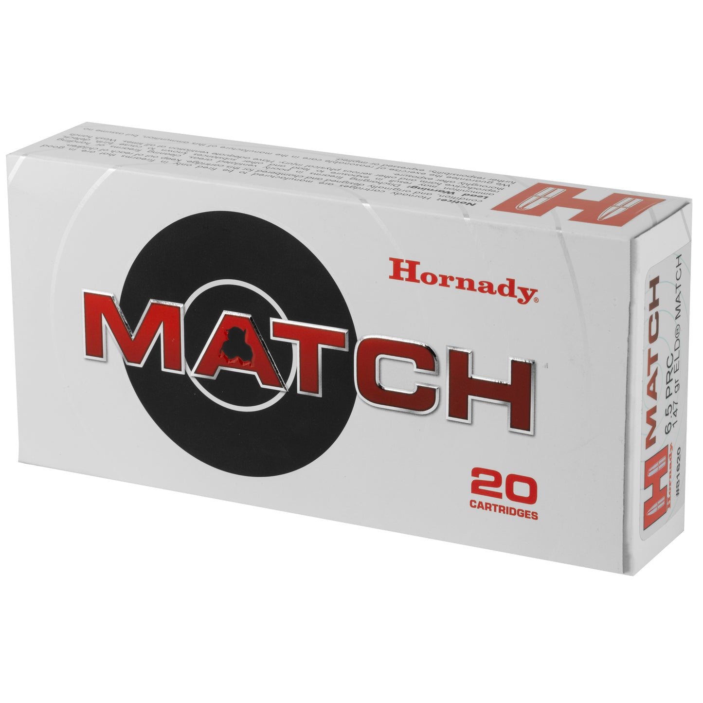 Hornady 6.5 PRC 147 Grain ELD Match Rifle Ammunition - High Accuracy Precision Cartridge
