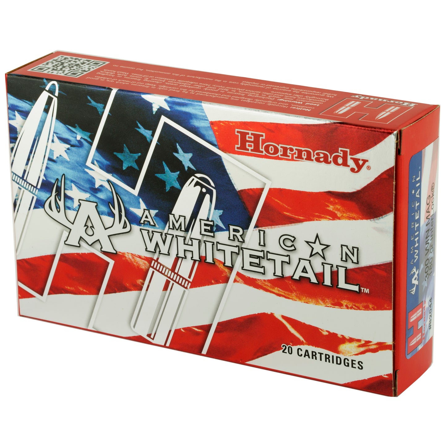 Hornady American Whitetail 300 Winchester Magnum 180 Grain InterLock Ammunition (20 Rounds per Box)