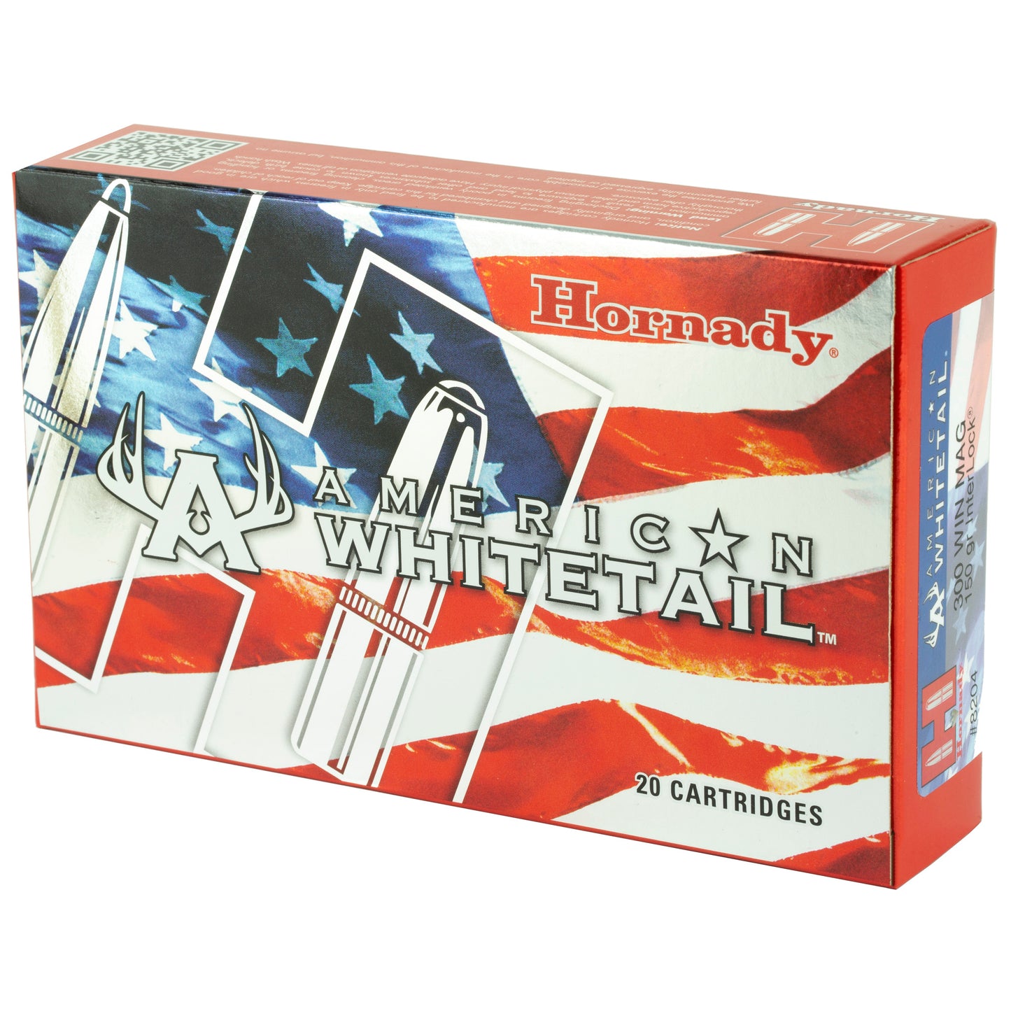 Hornady American Whitetail 150 Grain InterLock Ammo for 300 Winchester Magnum - 20 Rounds per Box