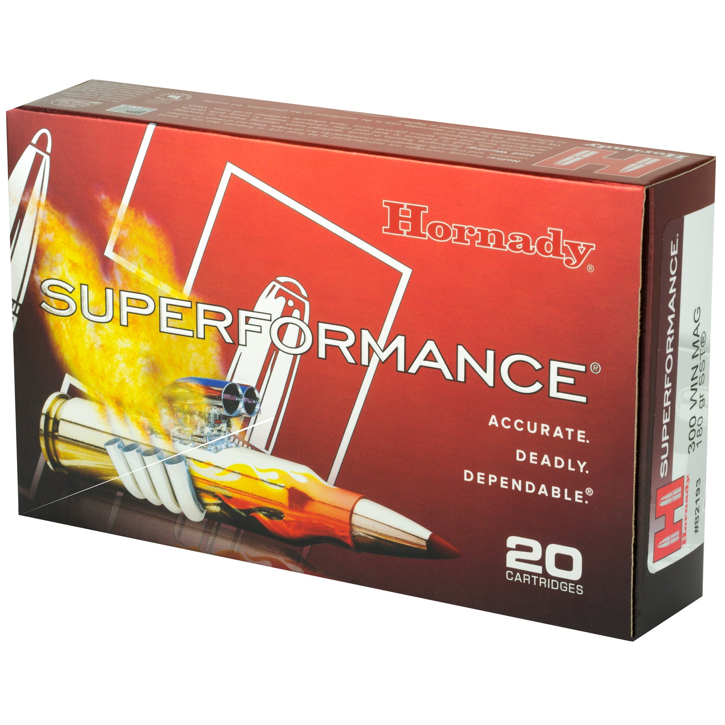 Hornady Superformance SST 180-Grain 300 Winchester Magnum Ammunition (20 Rounds / Box, 200 Rounds / Case)