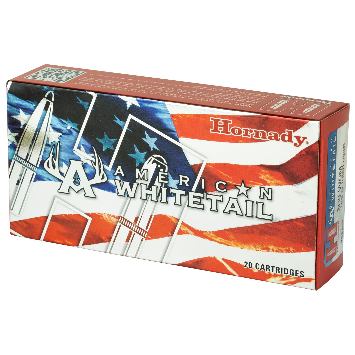 Hornady American Whitetail 300 Winchester Short Magnum 165 Grain InterLock Ammunition (20 Rounds per Box, 200 per Case)