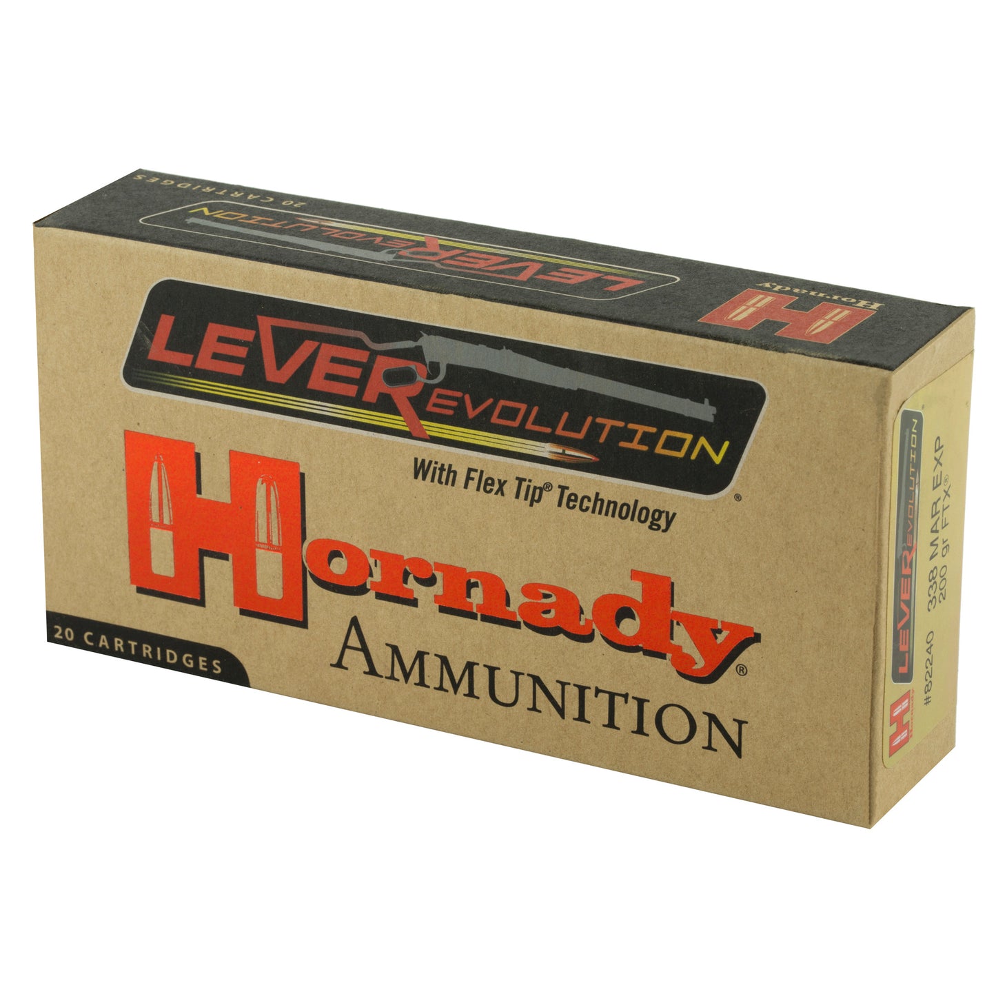 Hornady LeverEvolution 338 Marlin Express 200-Grain FlexTip Ammunition * 20 Rounds per Box