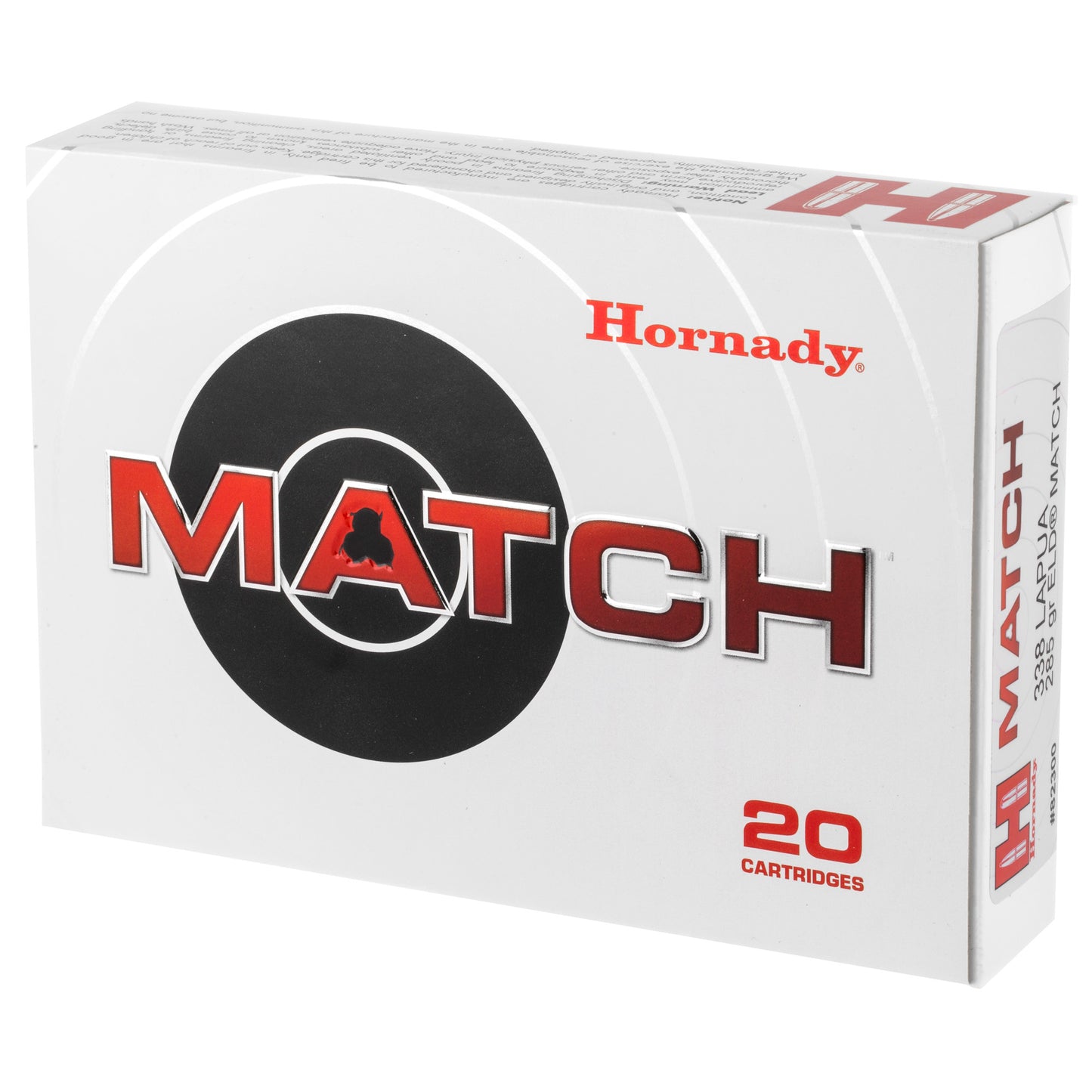 Hornady 338 Lapua Magnum ELD Match 285-Grain Rifle Ammunition (20 Rounds per Box, 120 per Case)