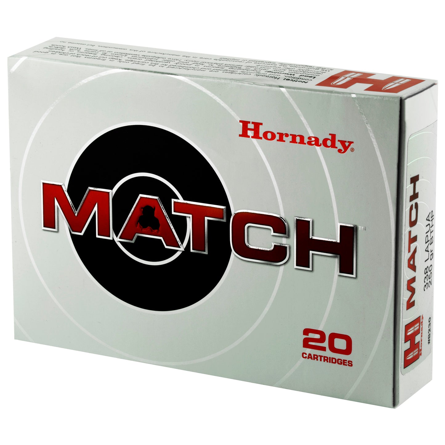 Hornady 338 Lapua Magnum 250 Grain BTHP Match Ammunition - Precision High-Performance Cartridge