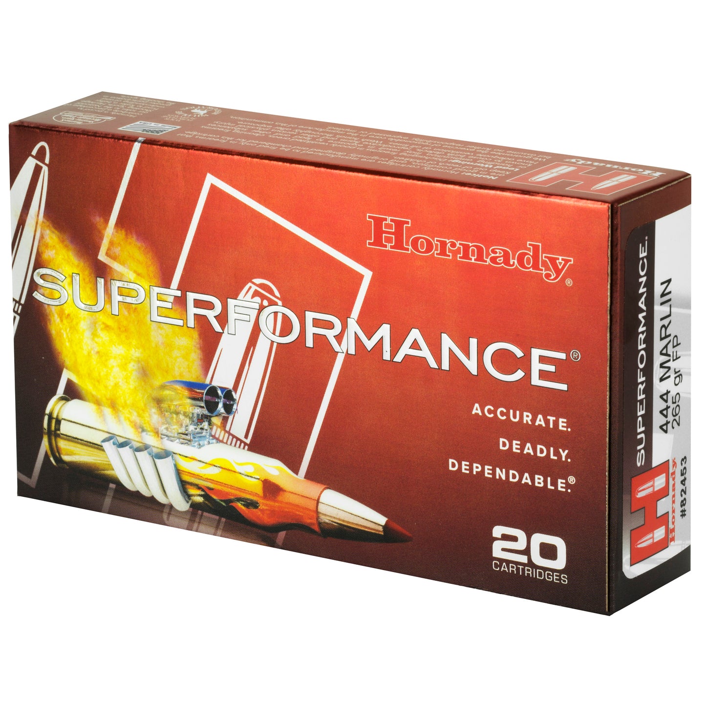 Hornady Superformance InterLock 265-Grain Ammo for 444 Marlin * High-Performance Rifle Rounds
