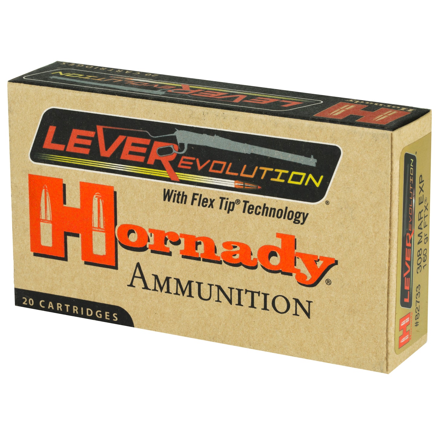 Hornady LeverEvolution 308 Marlin Express 160-Grain FlexTip Ammunition (20 Rounds per Box)