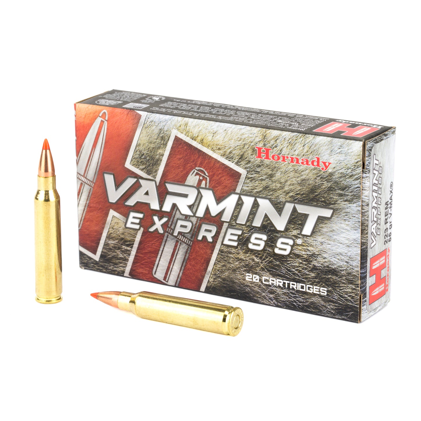 Hornady Varmint Express .223 Remington 55 Grain V-Max Ammunition (20 Rounds)