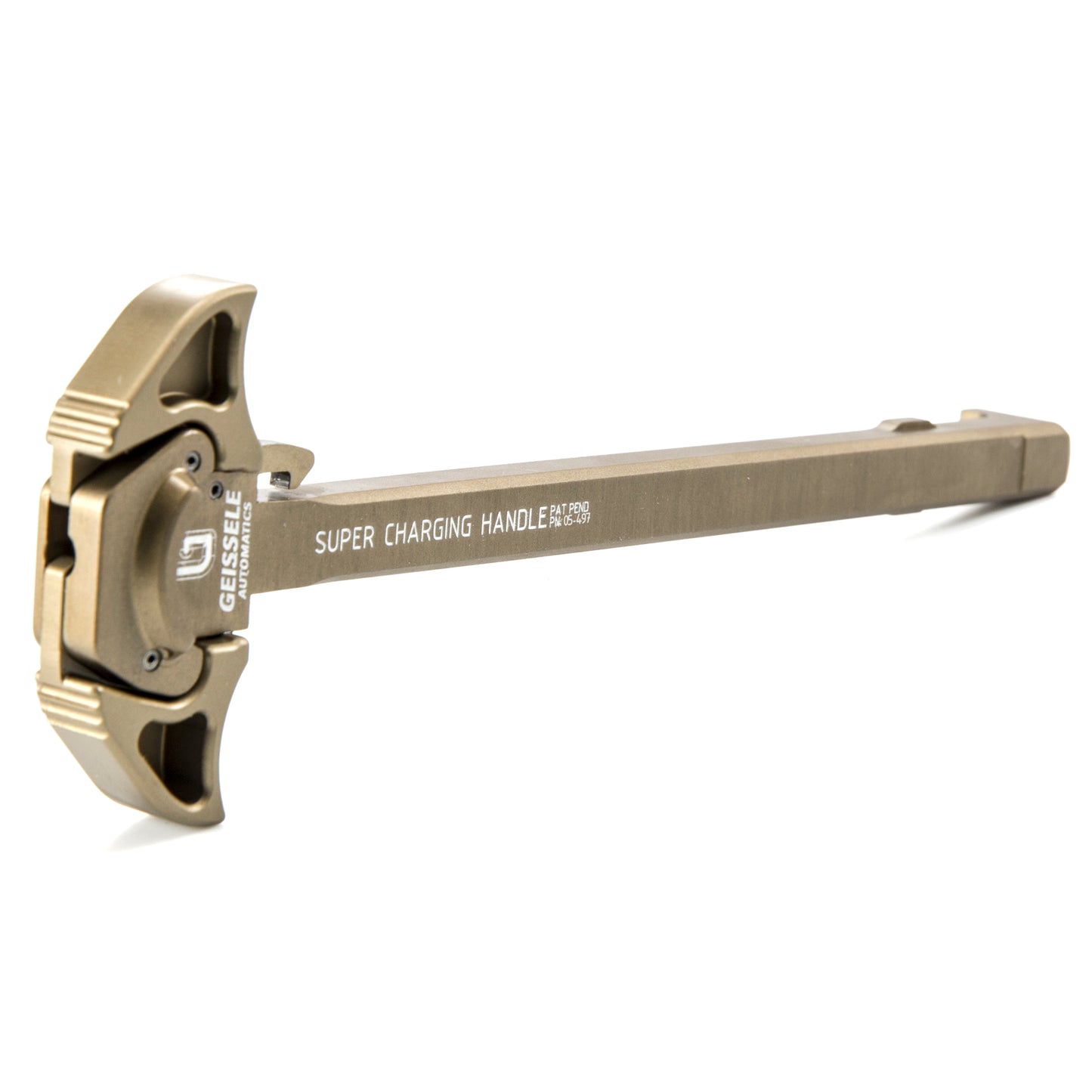 Geissele Automatics Airborne Charging Handle for 5.56 Rifle in Desert Tan (Part Number 05-497S)