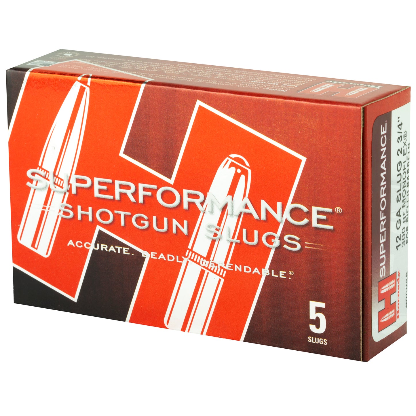 Hornady Superformance 12 Gauge 2.75-Inch 300-Grain MonoFlex Sabot Slug * High-Performance Hunting and Target Shooting