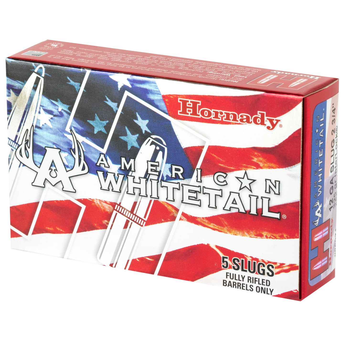 Hornady American Whitetail 12 Gauge 2.75-Inch 325-Grain Rifled Slug - Pack of 5