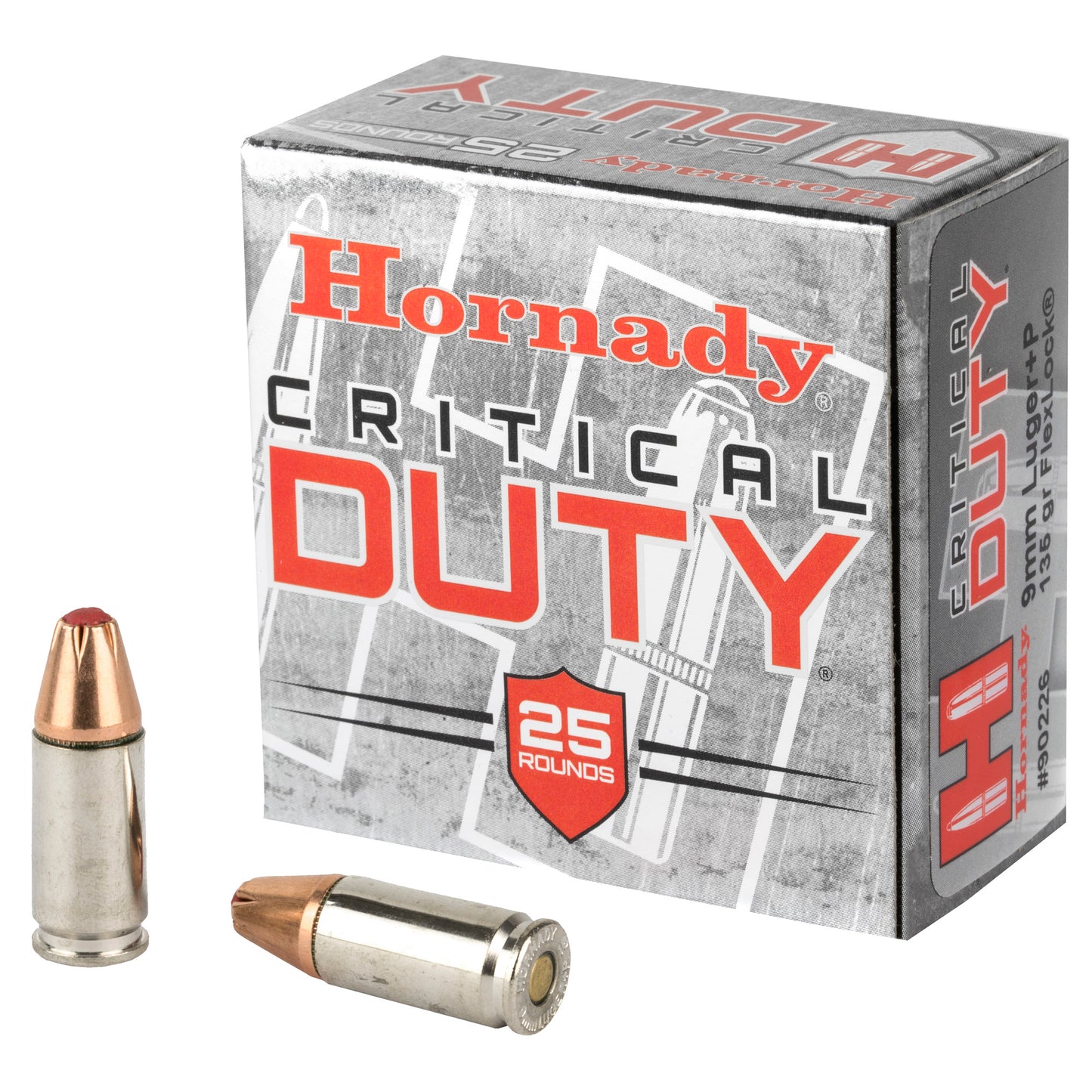 Hornady Critical Duty 9mm +P 135-Grain FlexLock Duty Ammunition * Superior Barrier Penetration for Personal Protection