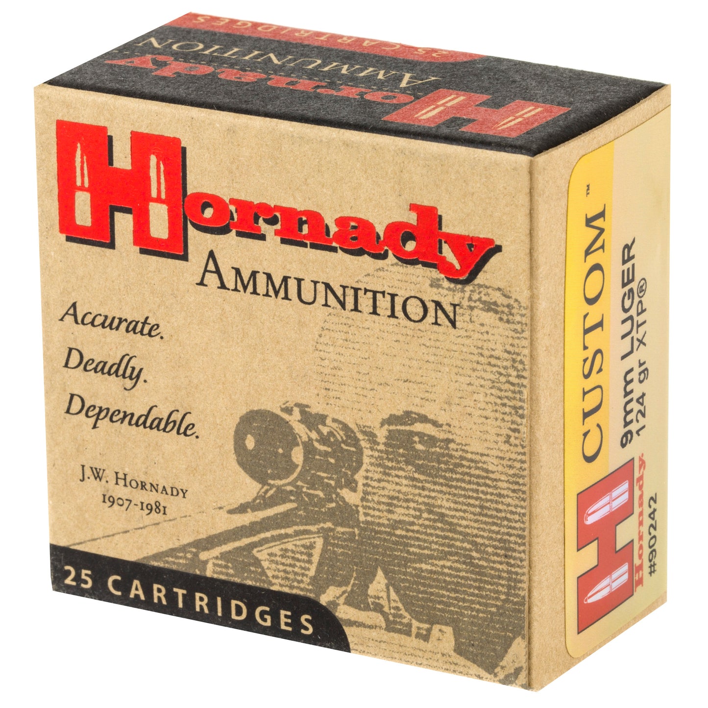 Hornady Custom 9mm 124 Grain XTP Handgun Ammunition * Reliable Self-Defense and Target Shooting