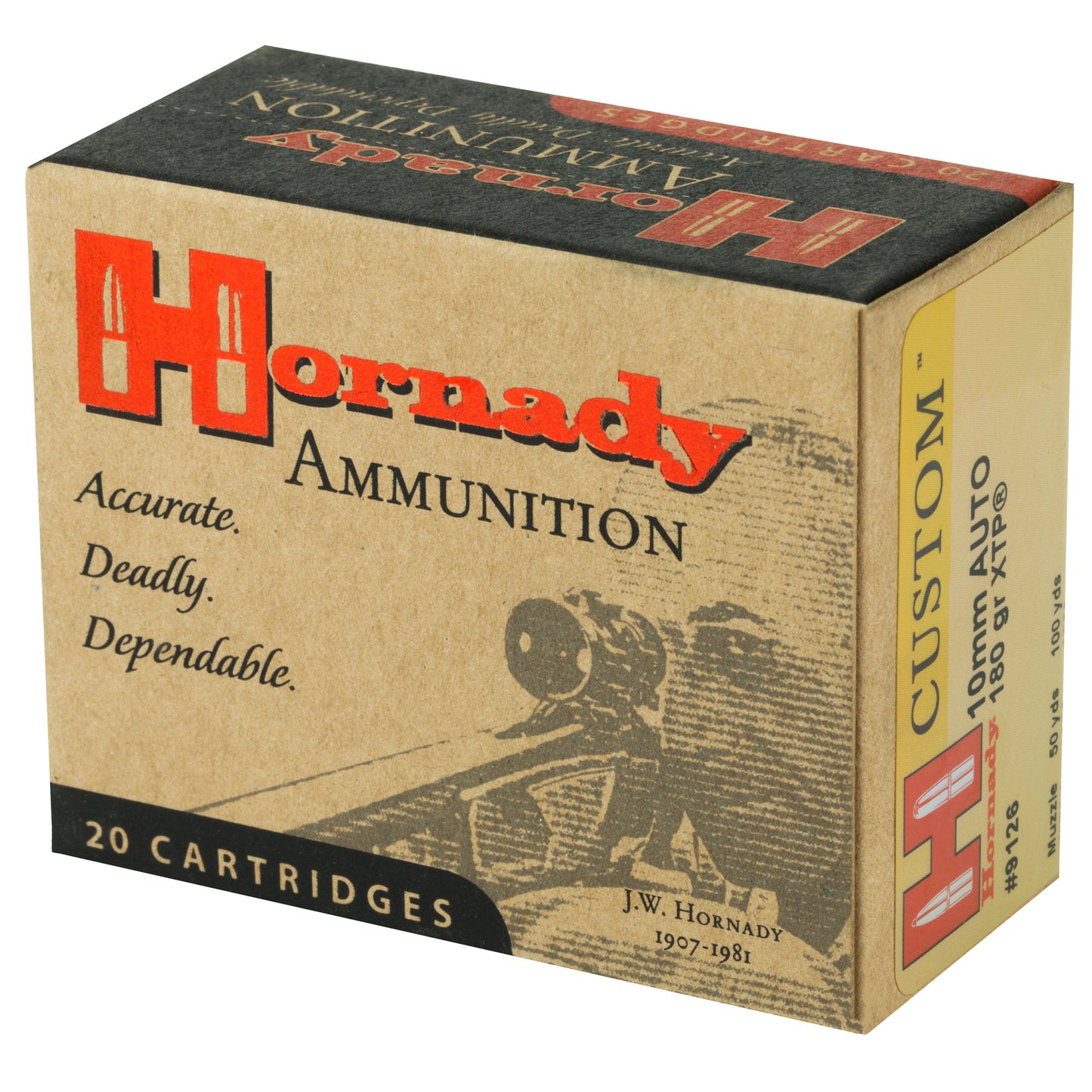 Hornady Custom 10mm 180-Grain XTP Handgun Ammunition - 20 Rounds per Box