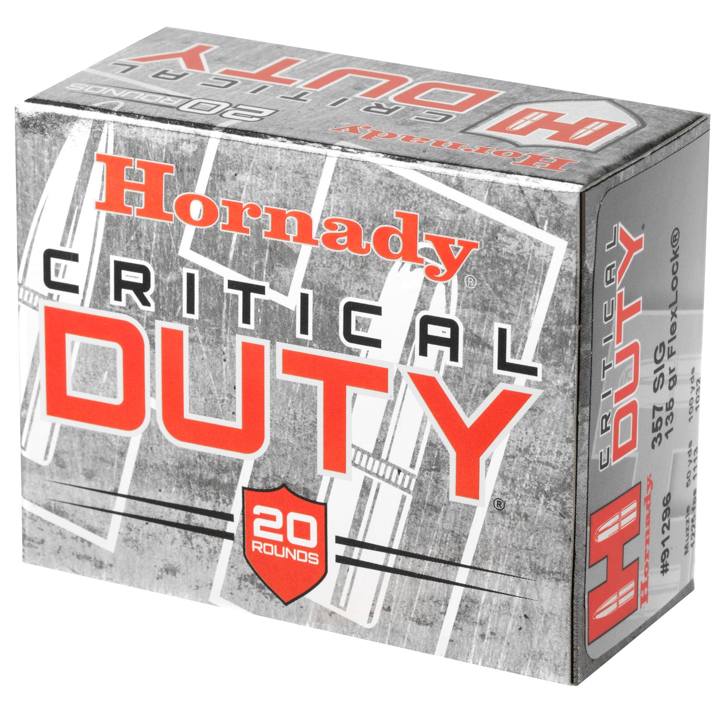 Hornady Critical Duty 357 Sig 135-Grain FlexLock Duty Ammunition - 20 Rounds per Box
