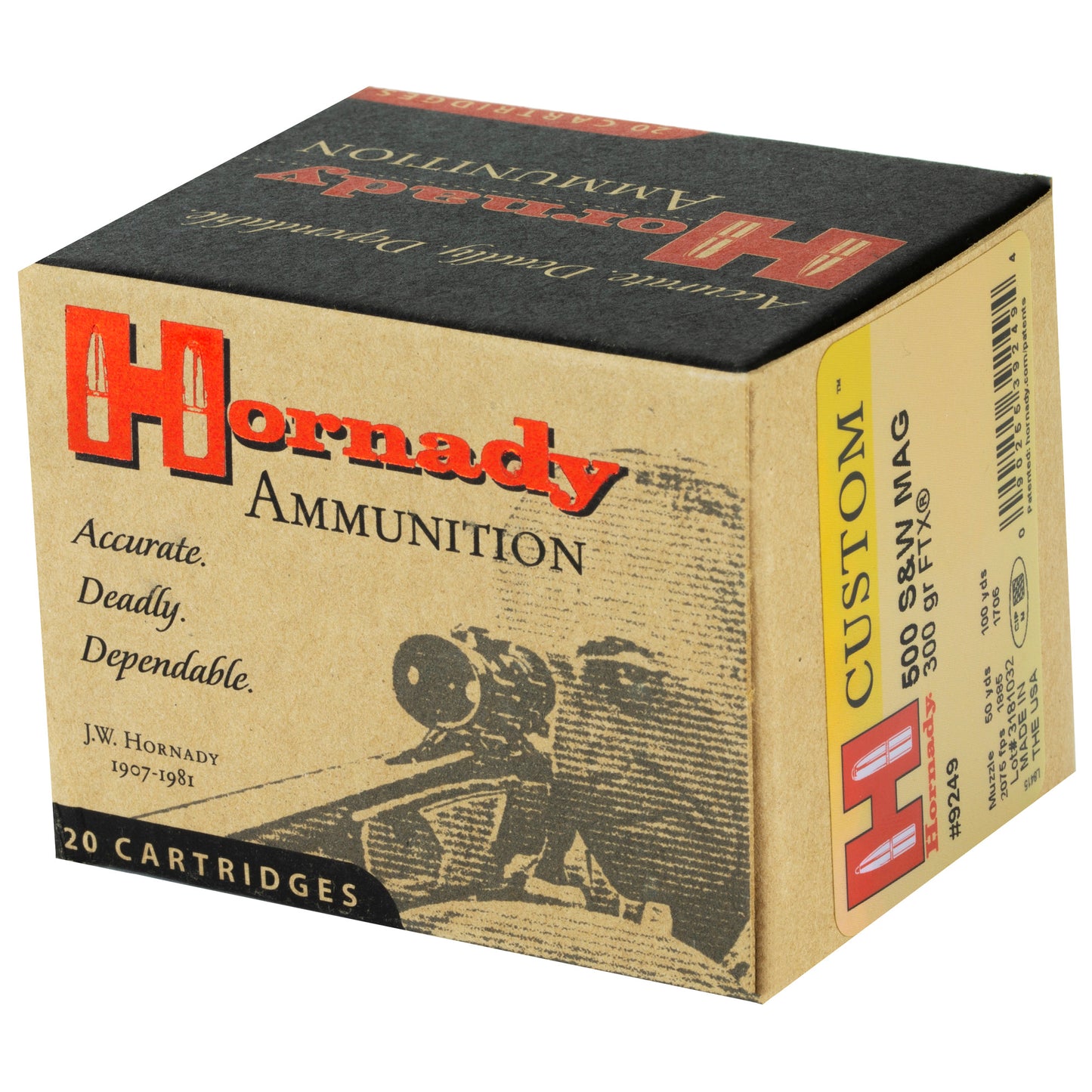 Hornady Custom 500 S&W 300-Grain FlexTip FTX Rifle Ammunition (20 Rounds)