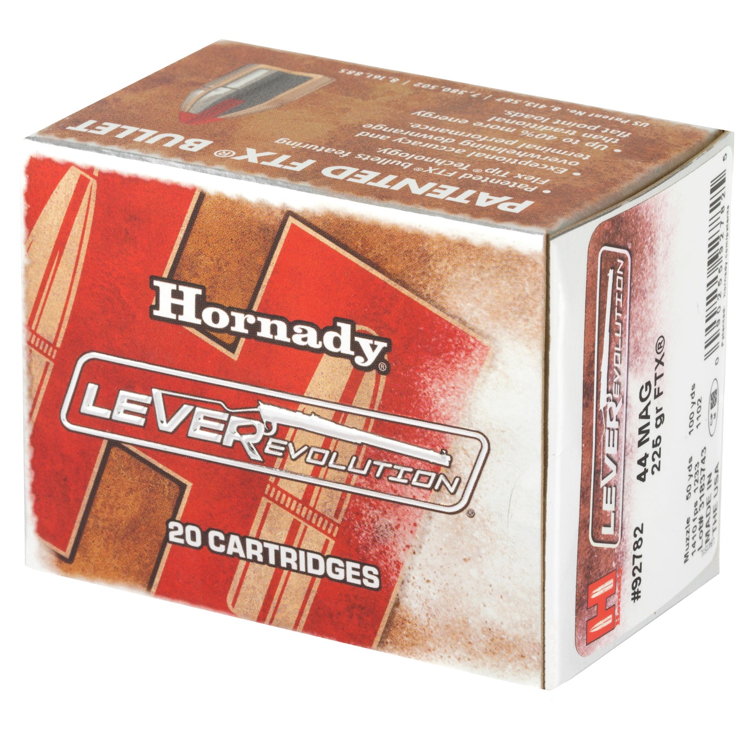 Hornady LeverEvolution 44 Magnum 225-Grain FlexTip Ammunition (20 Rounds per Box)