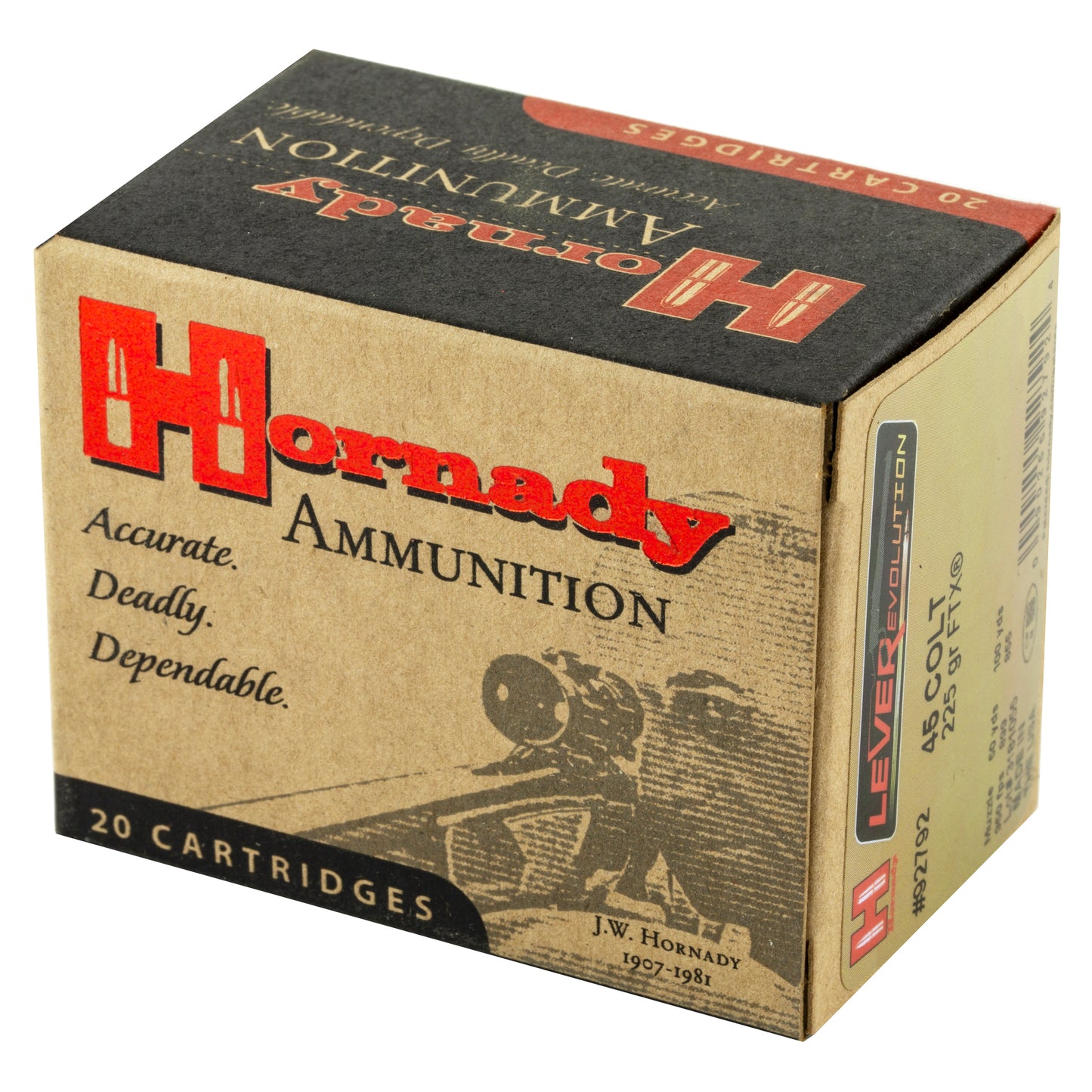 Hornady LeverEvolution 45 Long Colt 225 Grain FlexTip Ammo - Pack of 20 Rounds
