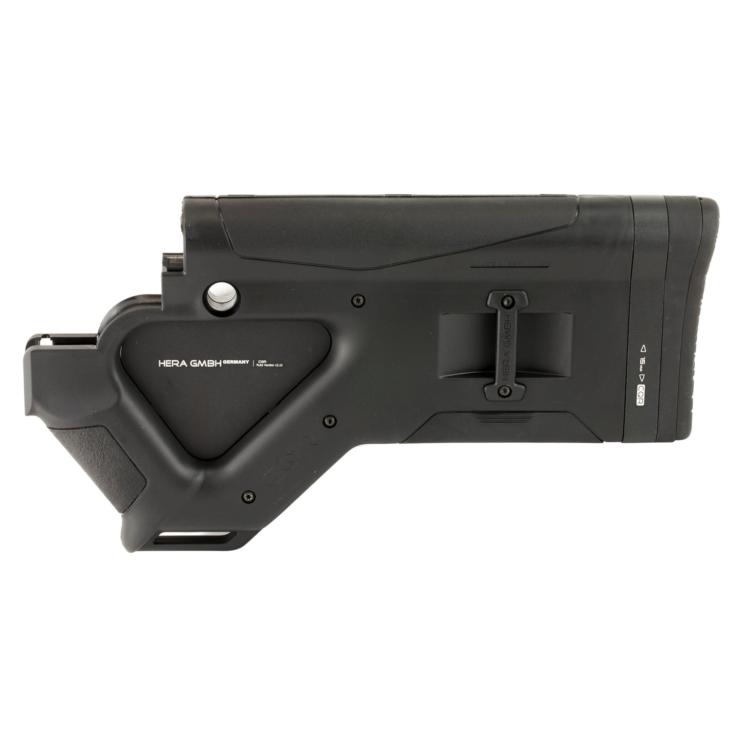 Hera USA HERA12-12CA CQR Fixed Stock for AR-15 Rifle - Compact and Ergonomic Upgrade in Black