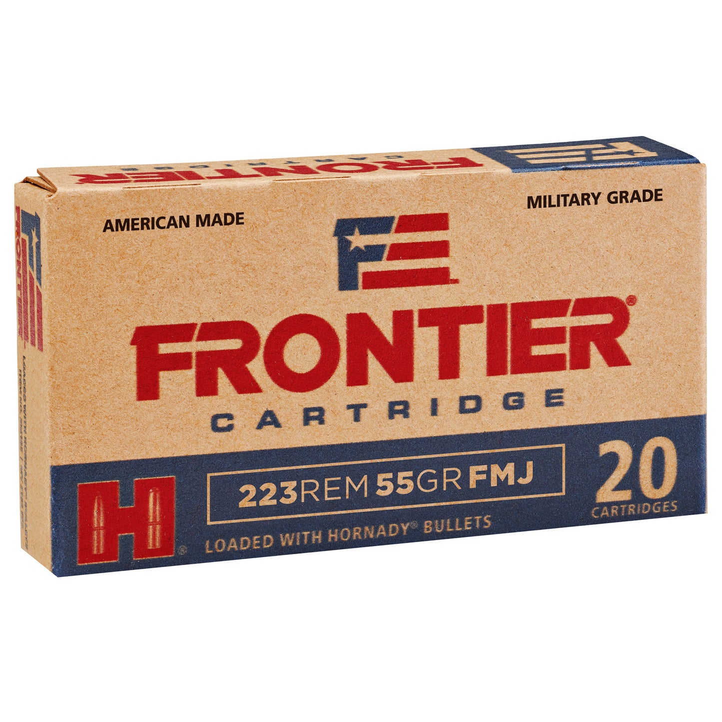 Frontier Cartridge Lake City 223 Remington 55 Grain FMJ Ammunition - Pack of 20
