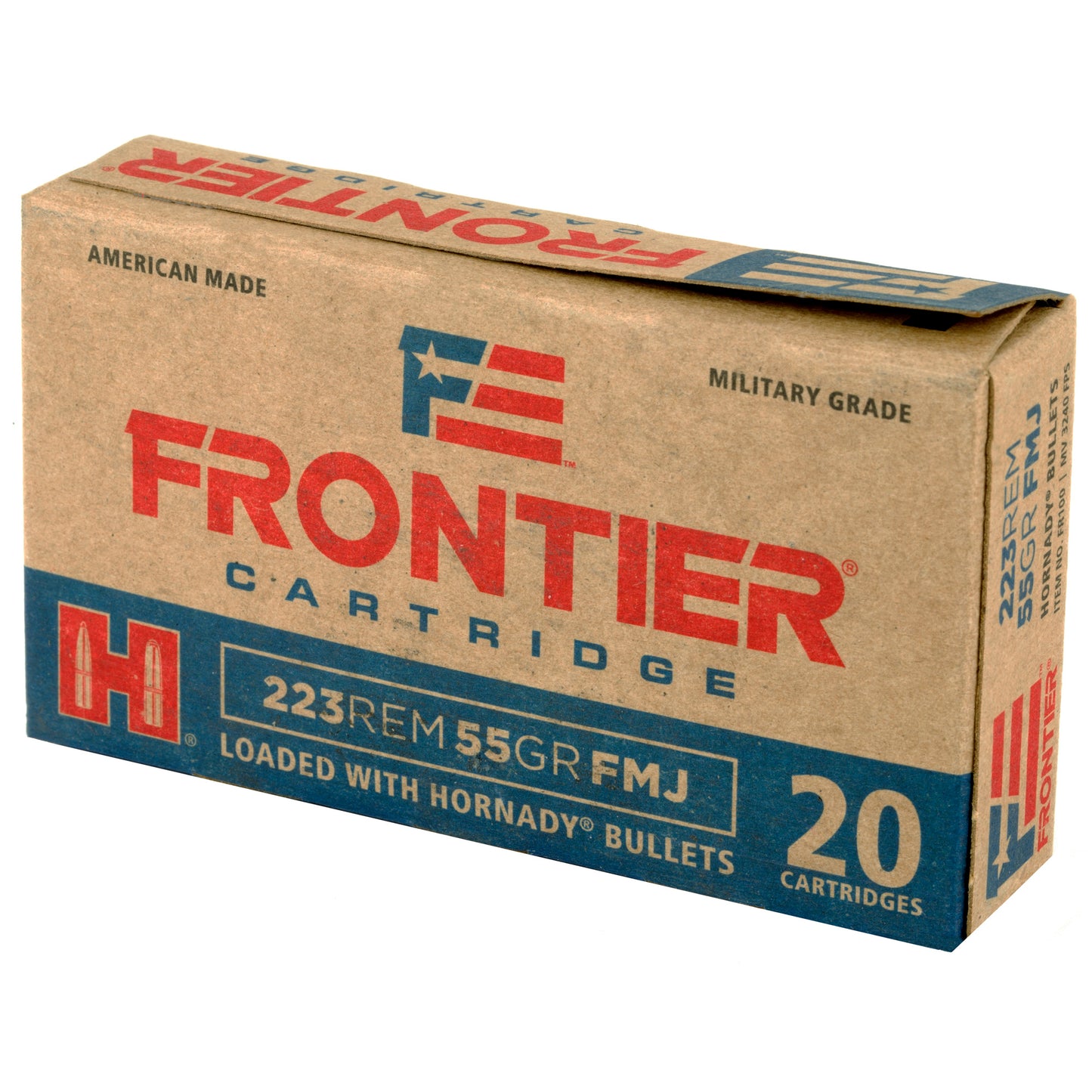 Frontier Cartridge Lake City 223 Remington 55 Grain FMJ Ammunition - Pack of 20