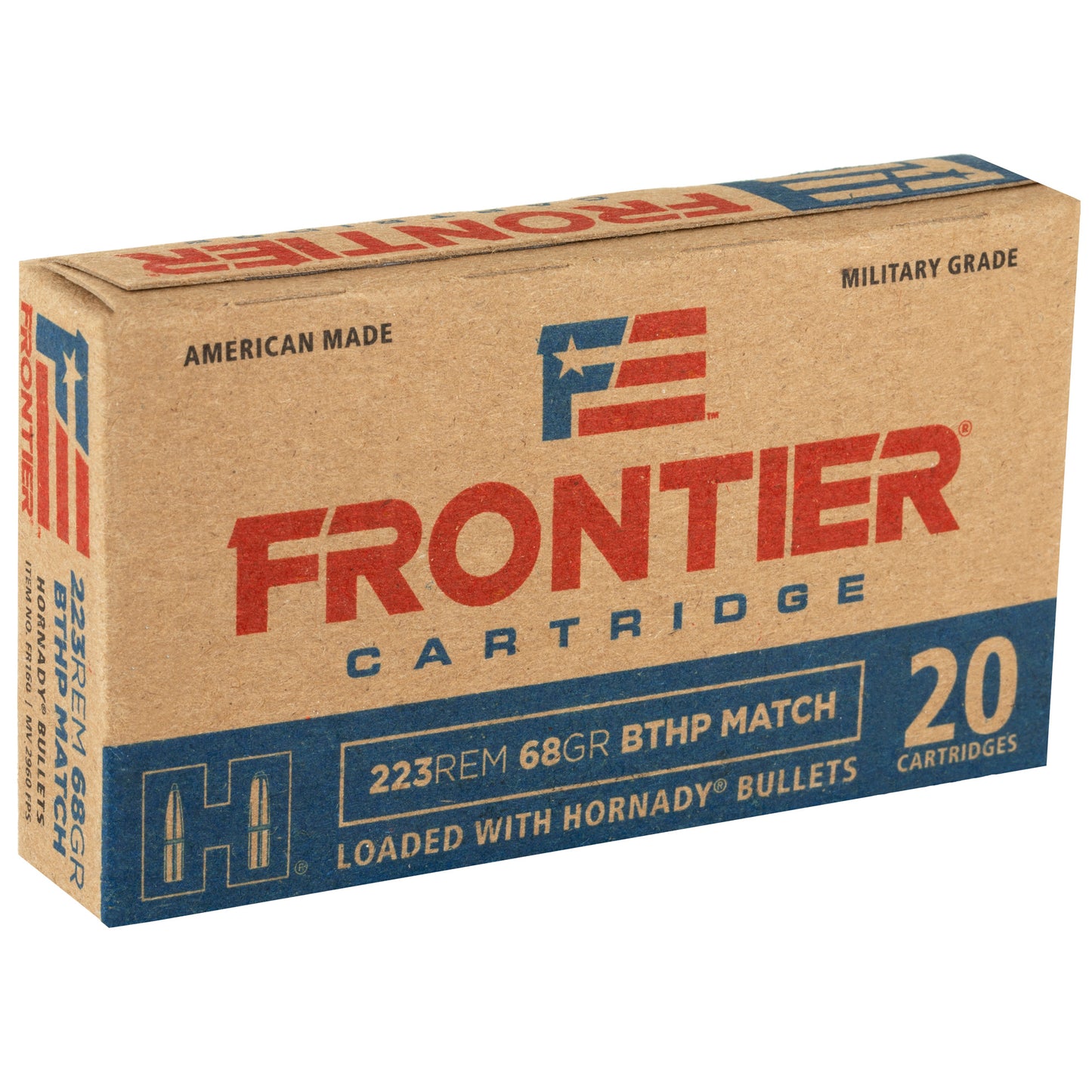Frontier Cartridge Lake City 223 Remington 68 Grain Boat Tail Hollow Point Ammunition (20 Rounds)