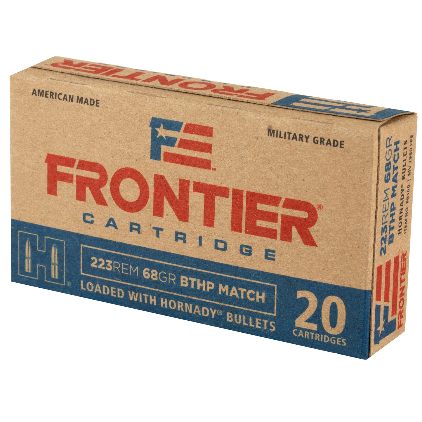 Frontier Cartridge Lake City 223 Remington 68 Grain Boat Tail Hollow Point Ammunition (20 Rounds)