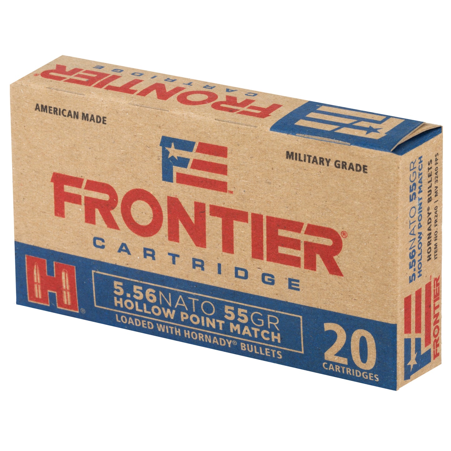 Frontier Cartridge 556 NATO 55-Grain Hollow Point Ammunition - Lake City Model, 20 Rounds per Box