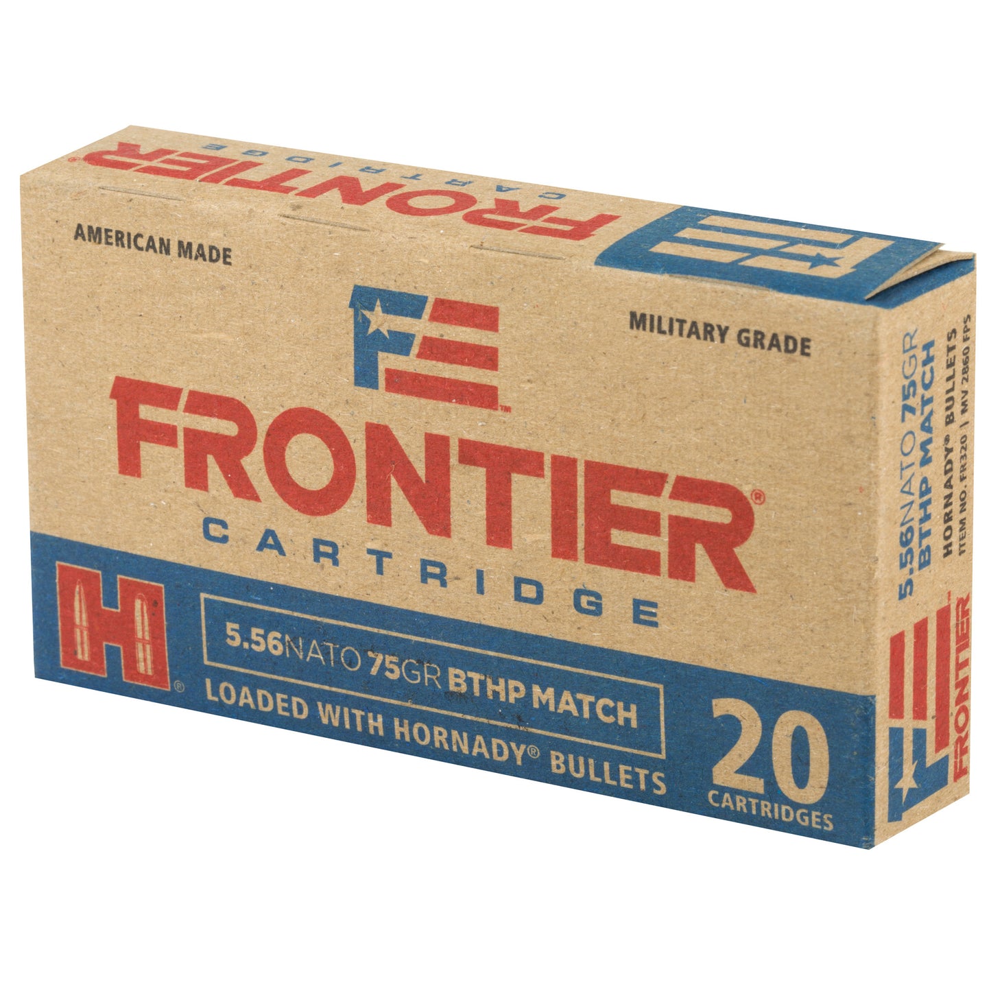 Frontier Cartridge Lake City 556 NATO 75-Grain Boat Tail Hollow Point Ammunition (20 Rounds)