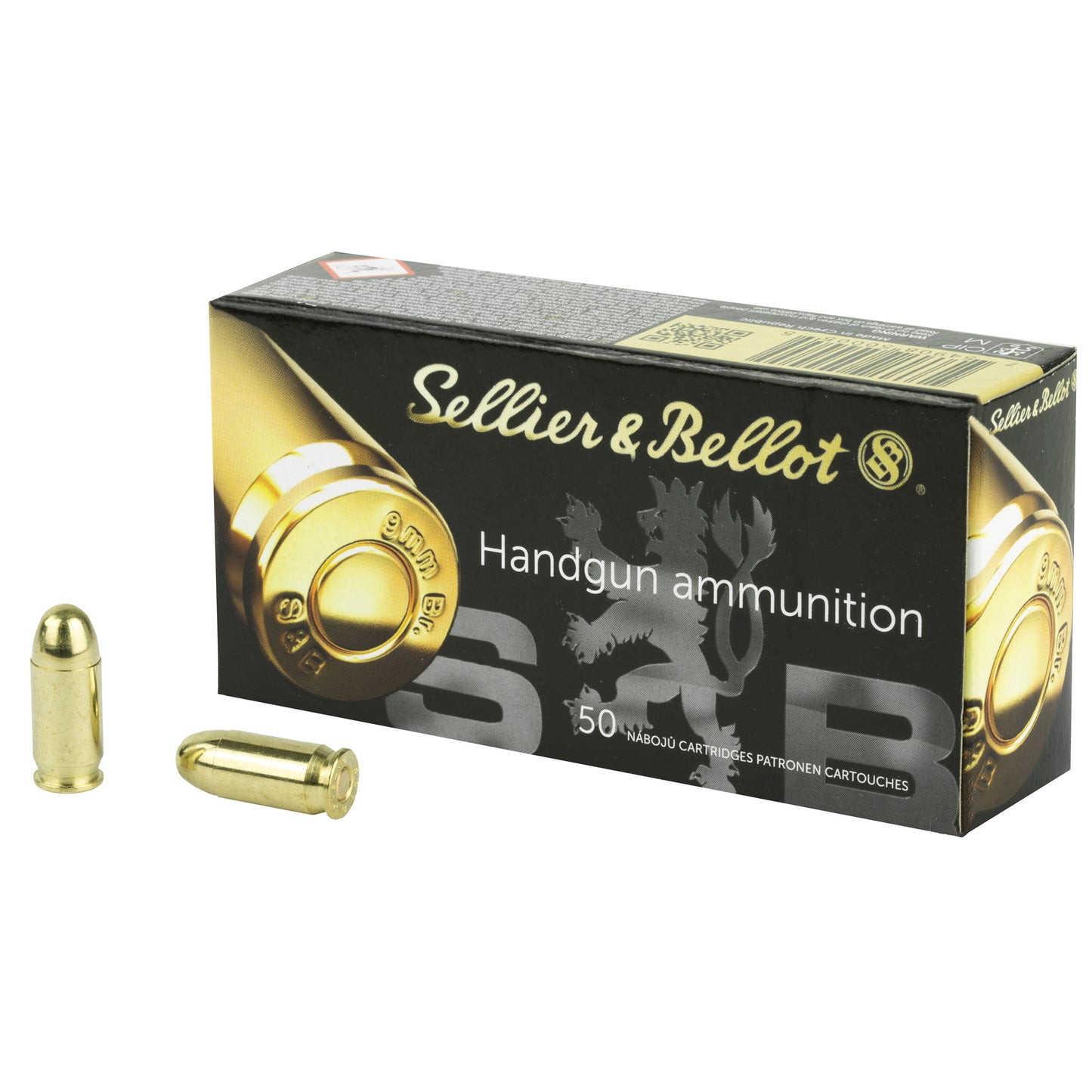 Sellier & Bellot 380 ACP Full Metal Jacket Pistol Ammunition * 92 Grain, 50 Rounds per Box