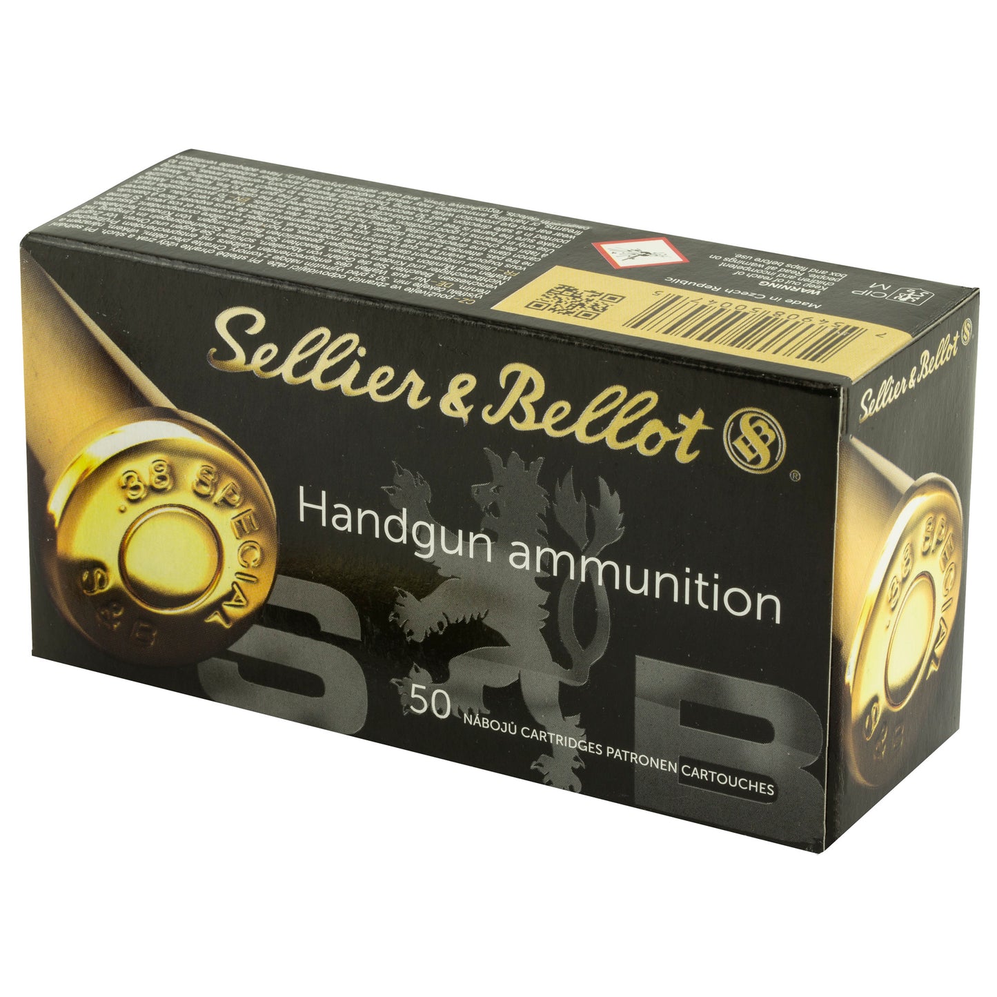 Sellier & Bellot 38 Special 158 Grain Soft Point Ammunition - Pistol Model, 50 Rounds per Box