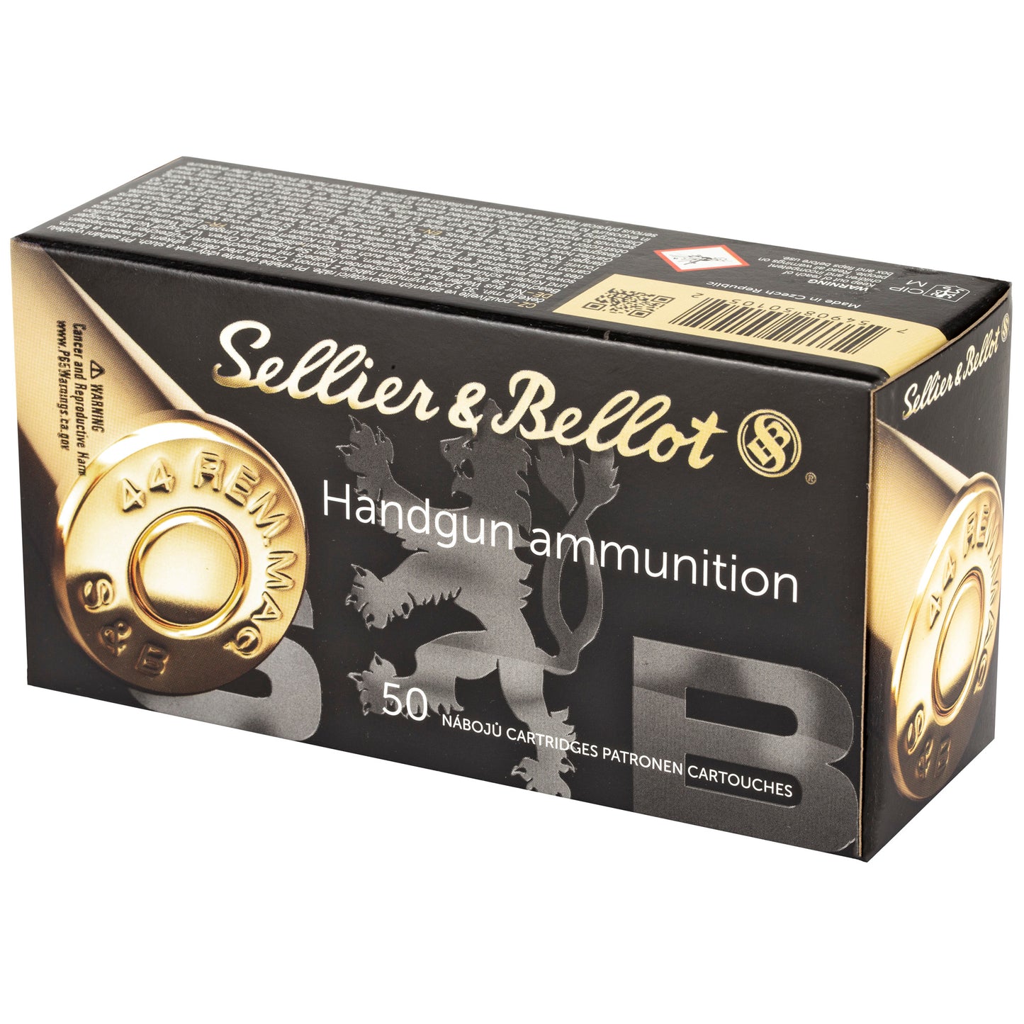 Sellier & Bellot 44 Magnum 240 Grain Semi-Jacketed Hollow Point Ammunition (SB44C)