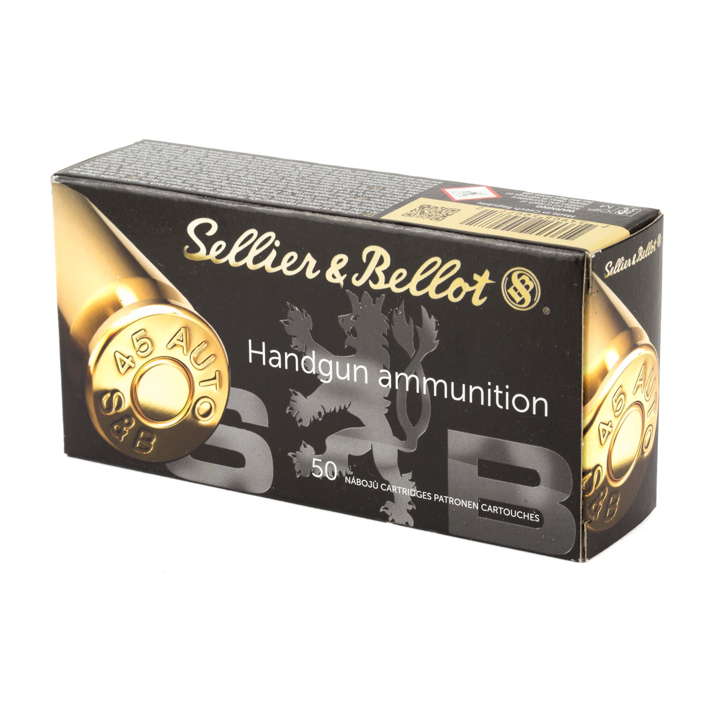 Sellier & Bellot S&B 45 ACP 230 Grain Hollow Point Pistol Ammunition - 50 Rounds per Box
