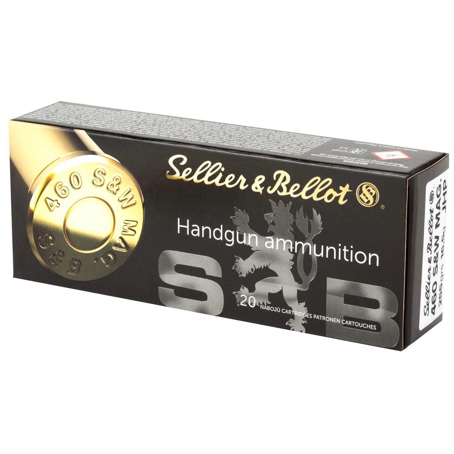 Sellier & Bellot 460 S&W Hollow Point Pistol Ammunition * 255 Grain, 20 Rounds