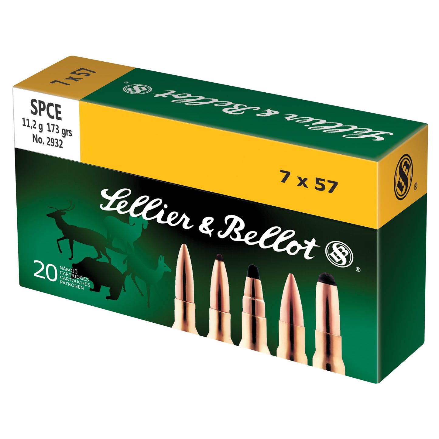 Sellier & Bellot 7x57mm Rifle Ammunition * 173 Grain Soft Point Cutting Edge * 20 Rounds Per Box