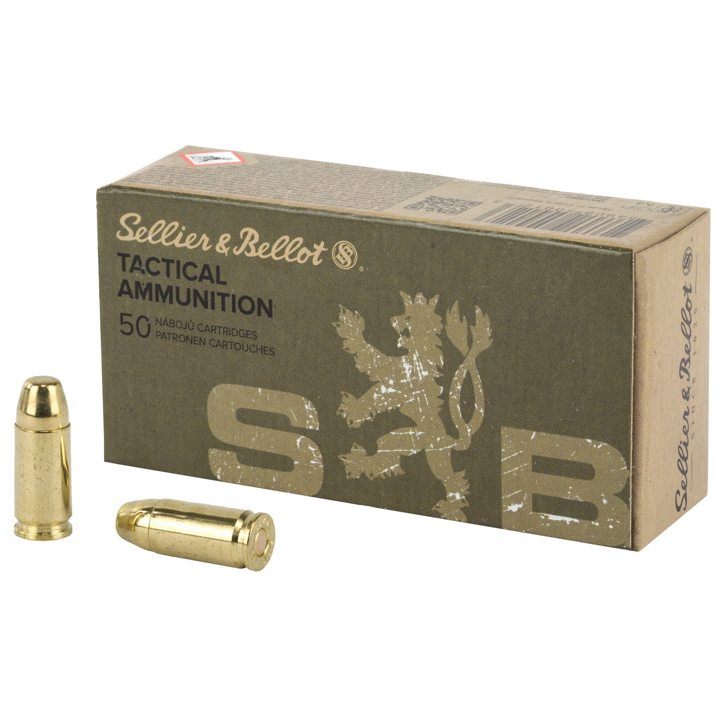 Sellier & Bellot 9mm Subsonic 140-Grain FMJ Pistol Ammunition - 50 Rounds per Box