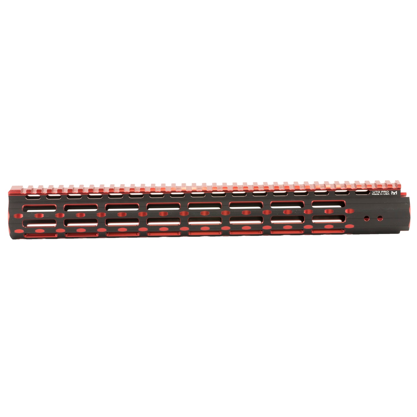 Leapers UTG PRO M-LOK 15-Inch Super Slim Free Float Handguard - Black and Red