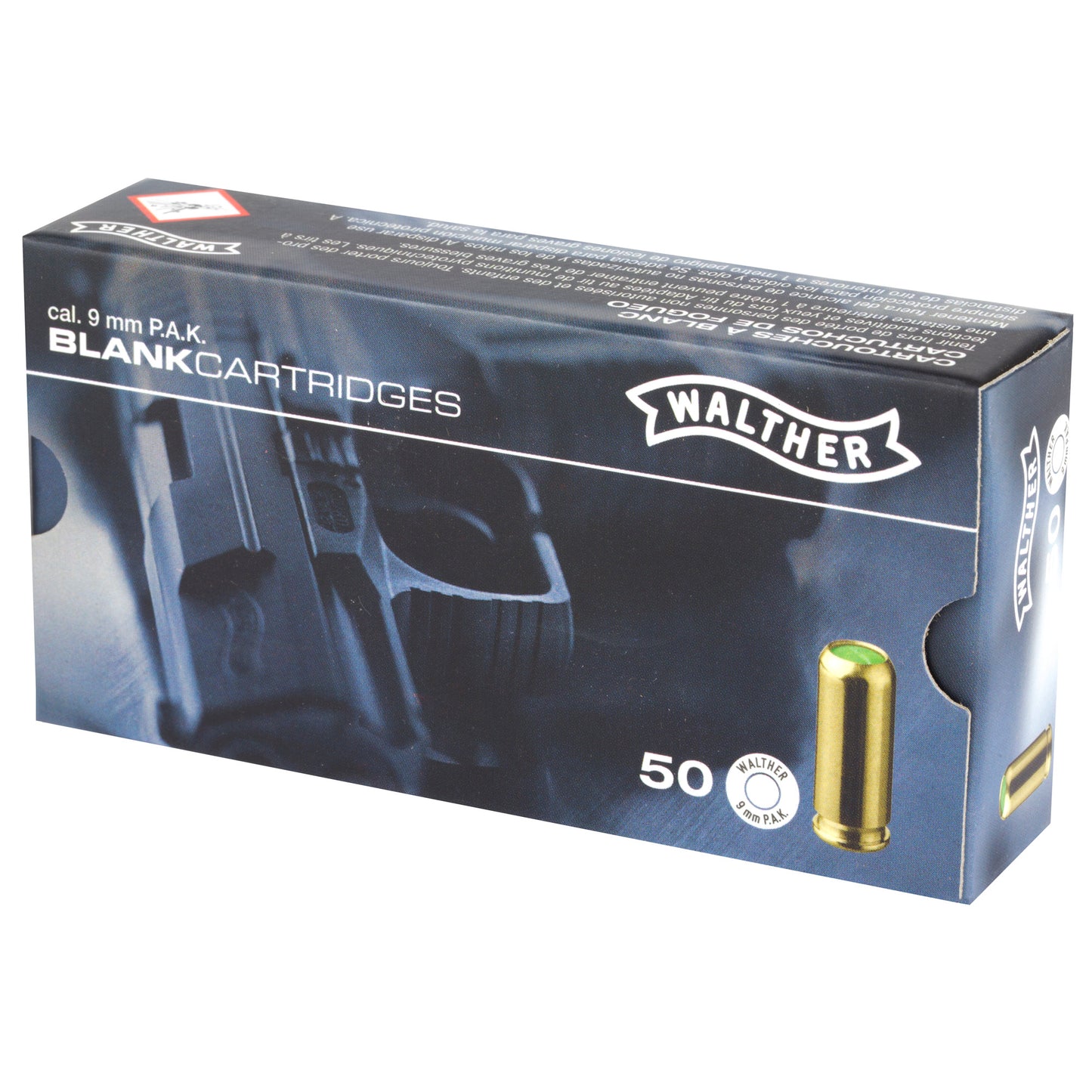 Umarex UMX Walther 9mm PAK Blank Ammunition * 50 Rounds per Box
