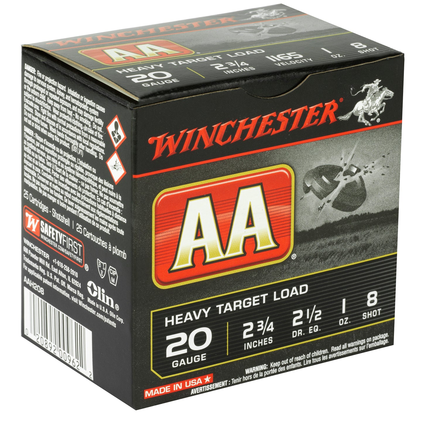 Winchester Ammunition AA Heavy Target 20 Gauge Shotshells * 2.75-inch, 1 oz #8, 25/Box