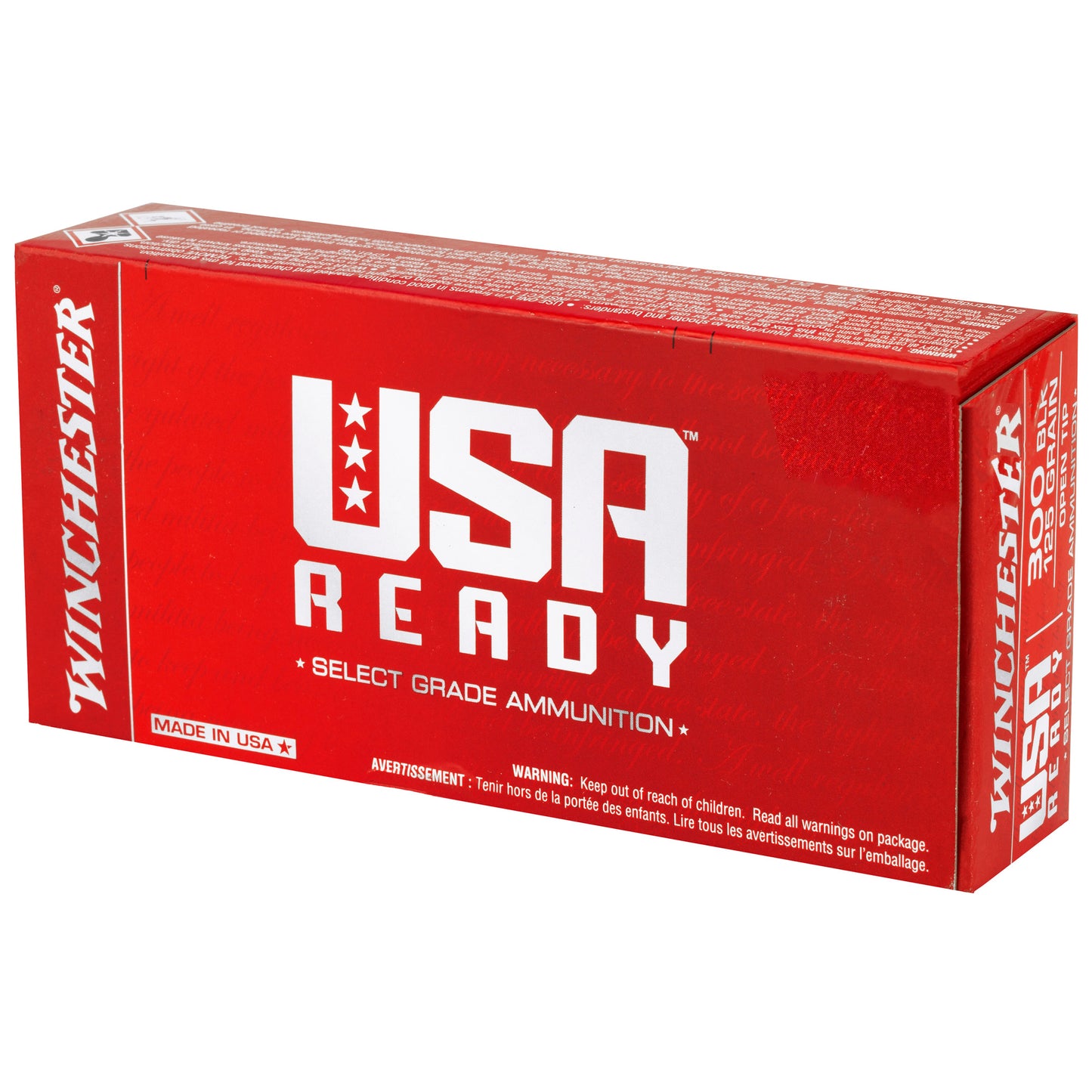 Winchester Ammunition USA Ready 300 Blackout 125 Grain Open Tip - 20 Rounds per Box