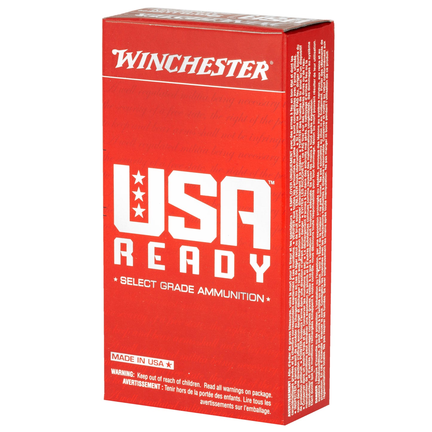 Winchester Ammunition USA Ready 9mm 115-Grain Full Metal Jacket * 50 Rounds Box, 500 Rounds Case