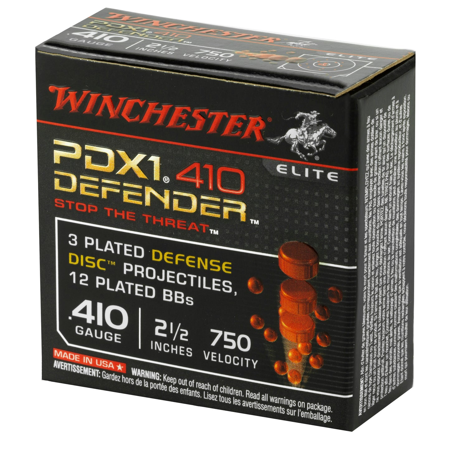 Winchester Ammunition PDX1 Defender 410 Gauge 2.5 Buckshot * Personal Defense Load