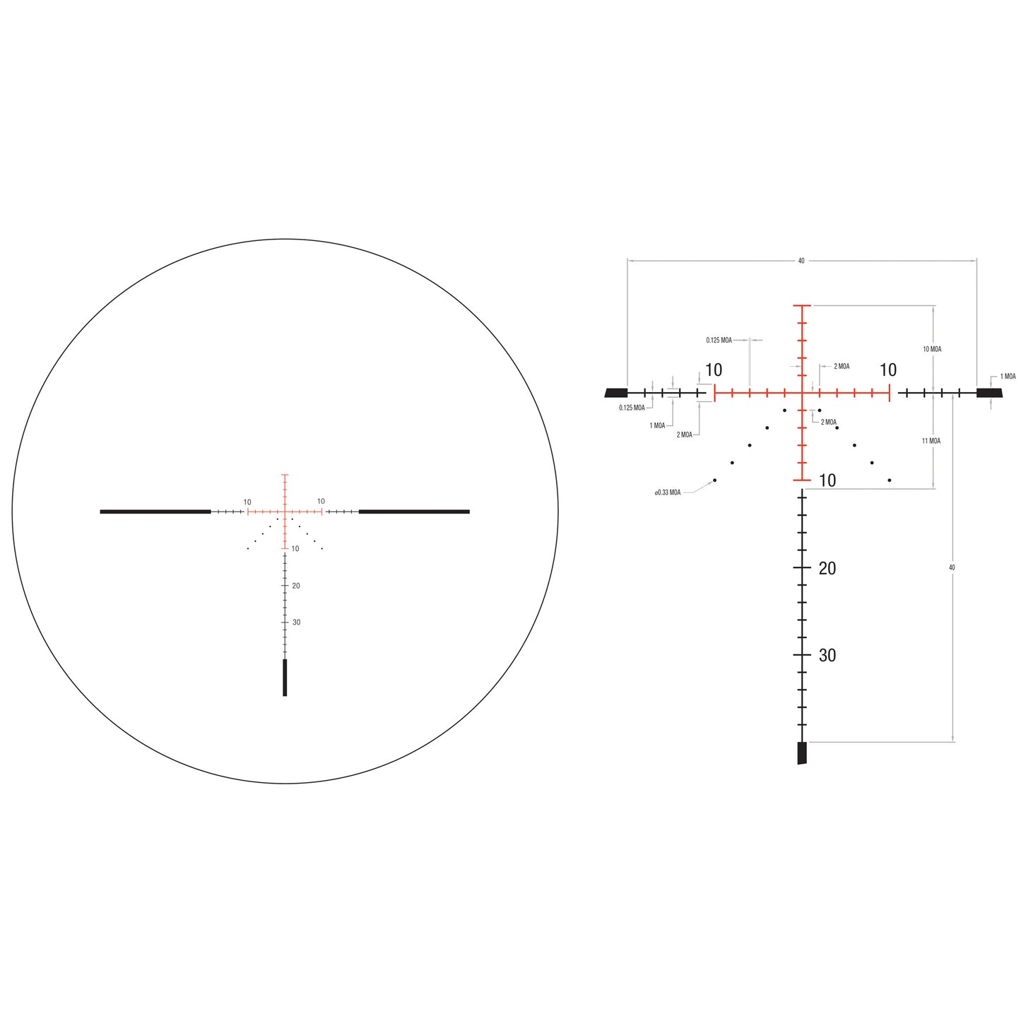 Trijicon Credo 3-9x40 Rifle Scope with Red MOA Precision Hunter Reticle