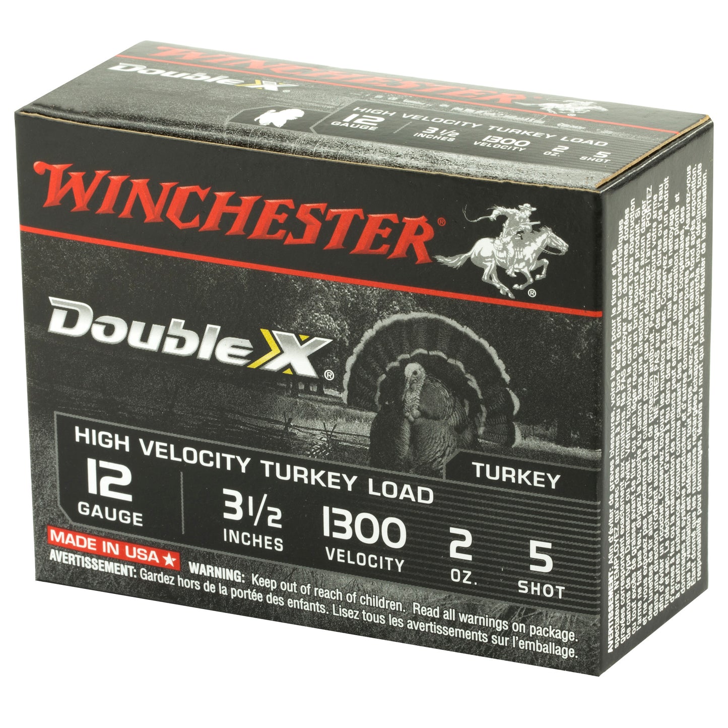 Winchester Ammunition Double X High-Velocity 12 Gauge Shotshells * 3.5-inch, #5 Shot, 2 oz, 10 Rounds per Box