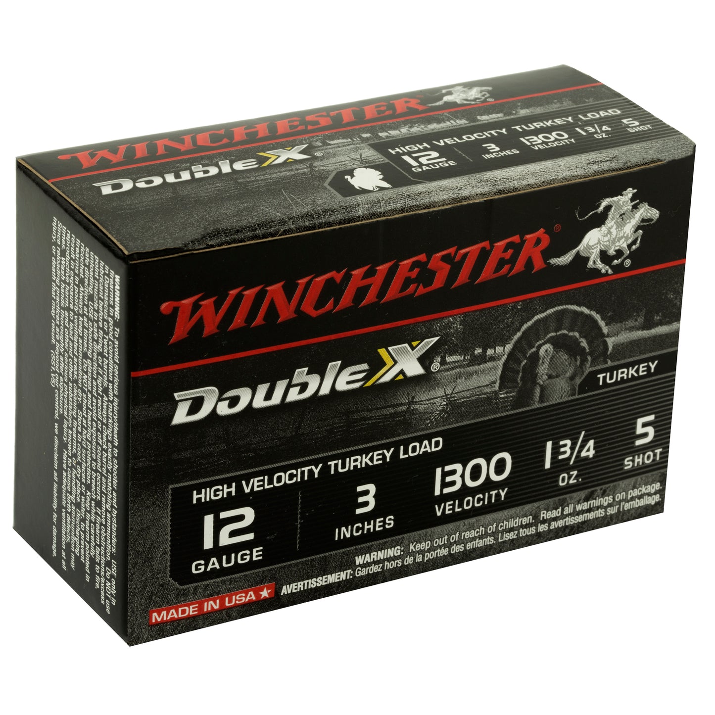 Winchester Ammunition Double X 12 Gauge Shotshells * High-Velocity, Copper Plated Lead, 1.75 oz, #5 Shot