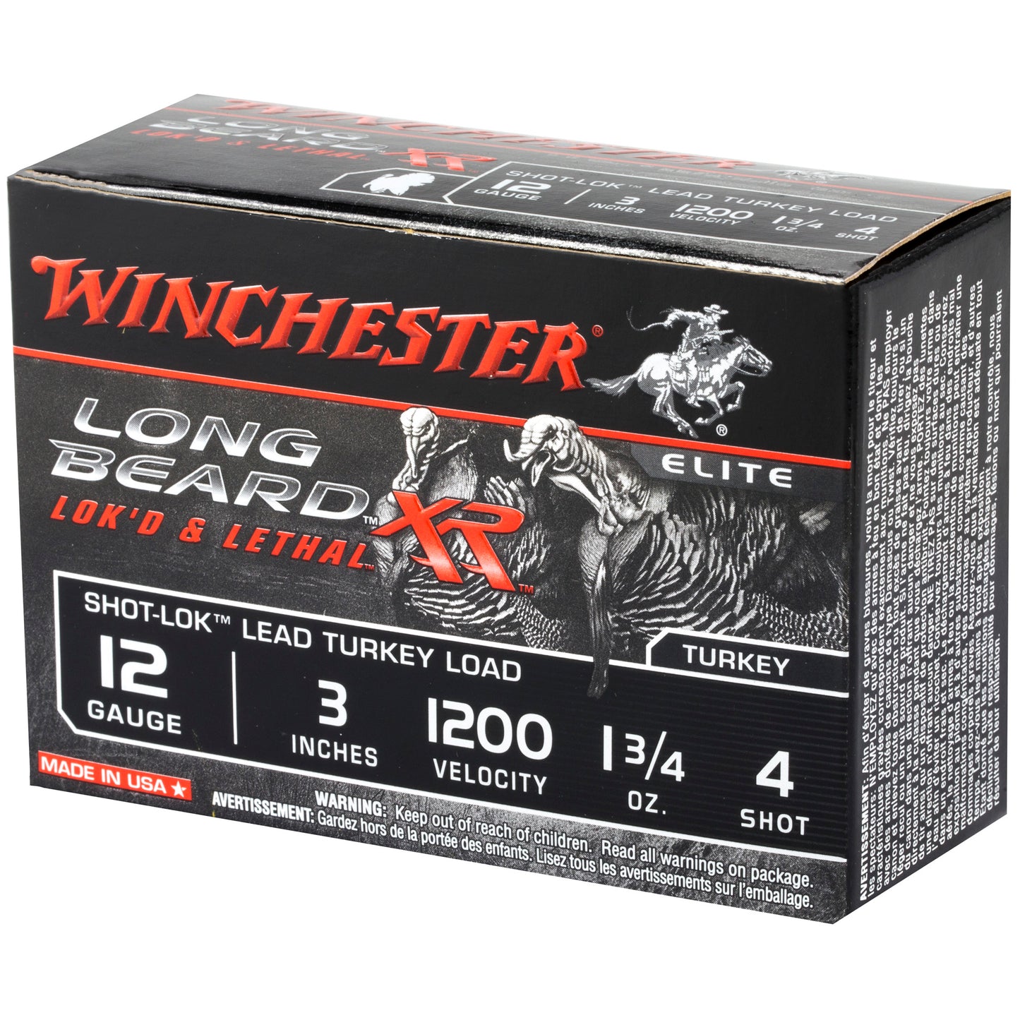 Winchester Ammunition Long Beard XR 12 Gauge #4 Shotshells * 1.75 oz, 10 Rounds Per Box