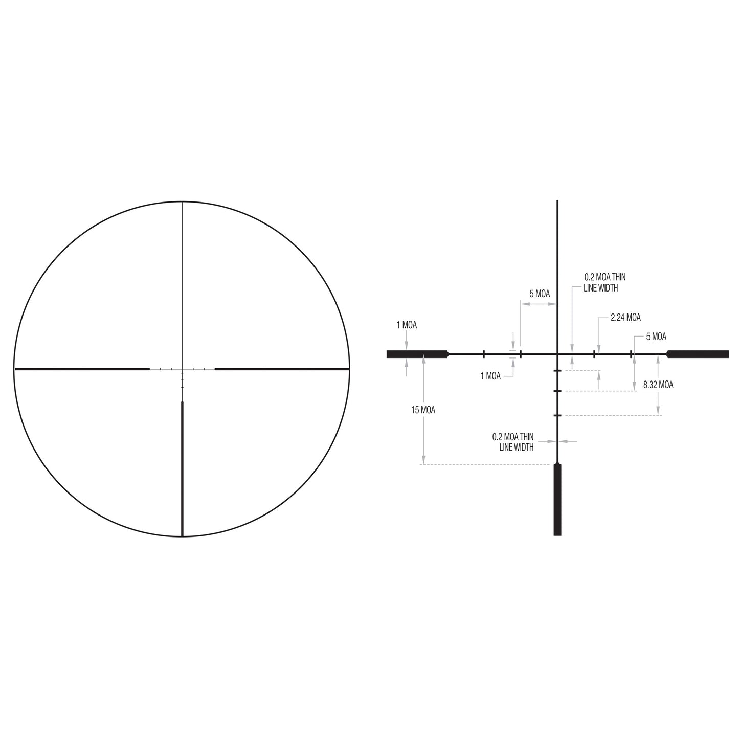 Trijicon Huron 2.5-10x40 Rifle Scope with BDC Hunter Holds Reticle