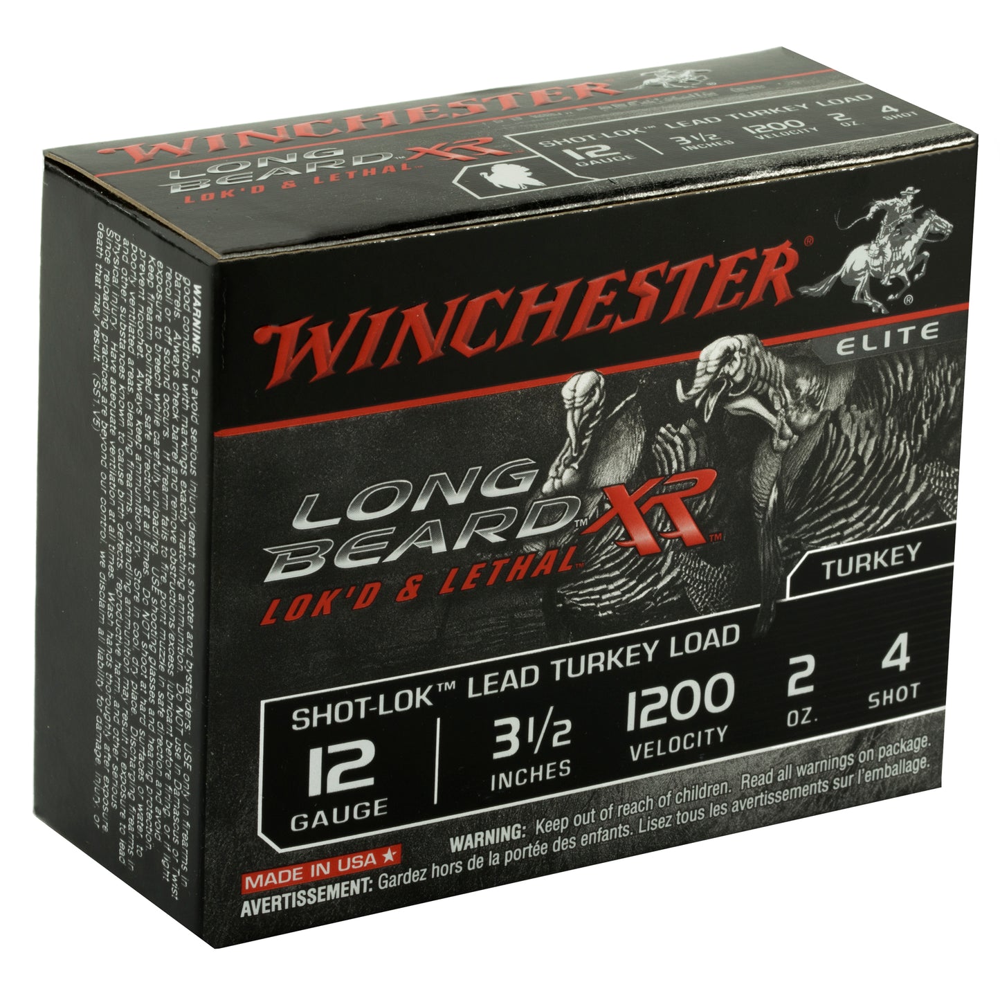 Winchester Ammunition Long Beard XR 12 Gauge 3.5-Inch Shotshells, 2 oz #4 Shot, 10 Rounds per Box