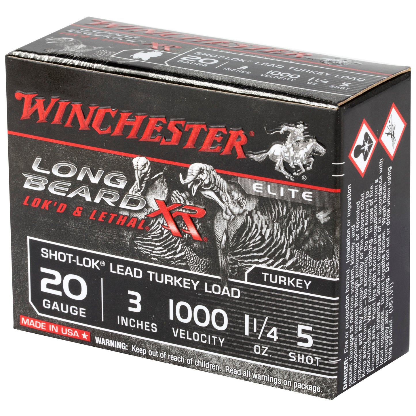 Winchester Ammunition Long Beard XR 20 Gauge Shotshells - 1 1/4 oz #5 Shot, 10 Per Box