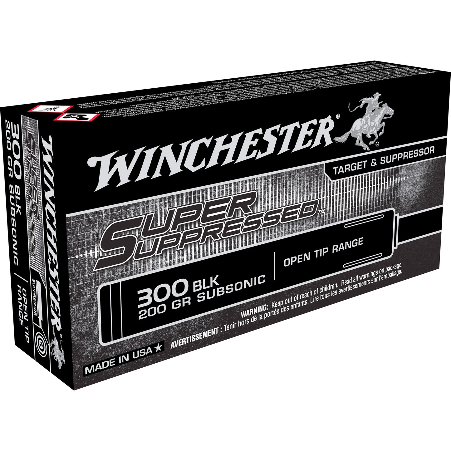 Winchester Ammunition Super Suppressed 300 Blackout 200-Grain Open Tip * Noise-Reducing Rifle Ammo