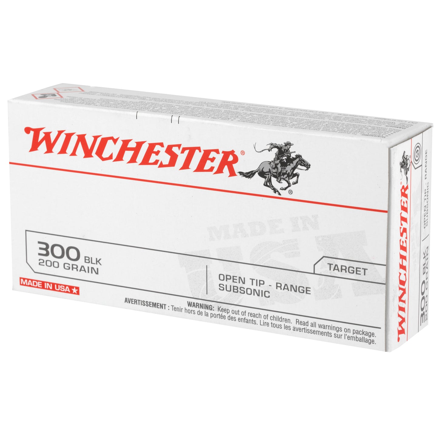 Winchester Ammunition USA 300 Blackout 200-Grain Open Tip - 20 Rounds Per Box